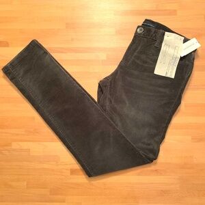 Banana Republic Women Skinny Stretch Low Rise Olive Green Corduroys Size 28